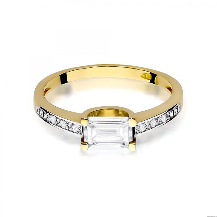 Pierścionek W0105 Diament Laboratoryjny 0,60ct żółte złoto