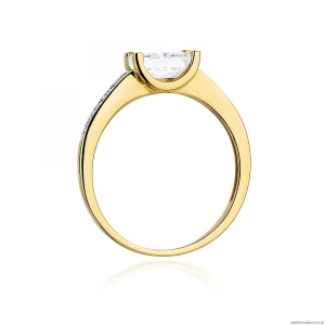 Pierścionek W0105 Diament Laboratoryjny 0,60ct żółte złoto