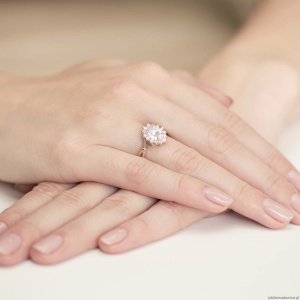 Pierścionek W0182 Diament Laboratoryjny 0,70ct różowe złoto