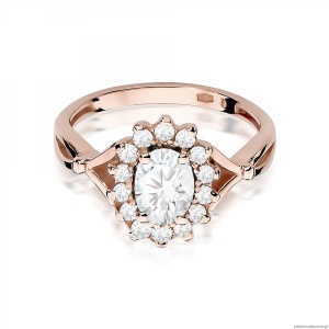 Pierścionek W0182 Diament Laboratoryjny 0,70ct różowe złoto