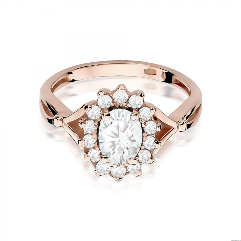 Pierścionek W0182 Diament Laboratoryjny 0,70ct różowe złoto