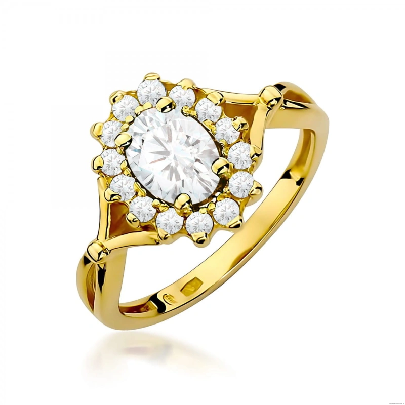 Pierścionek W0182 Diament Laboratoryjny 0,70ct żółte złoto