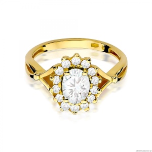 Pierścionek W0182 Diament Laboratoryjny 0,70ct żółte złoto