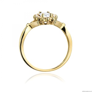Pierścionek W0182 Diament Laboratoryjny 0,70ct żółte złoto