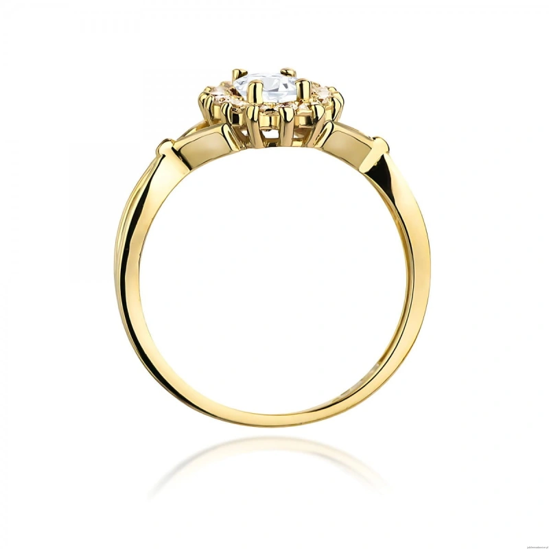 Pierścionek W0182 Diament Laboratoryjny 0,70ct żółte złoto