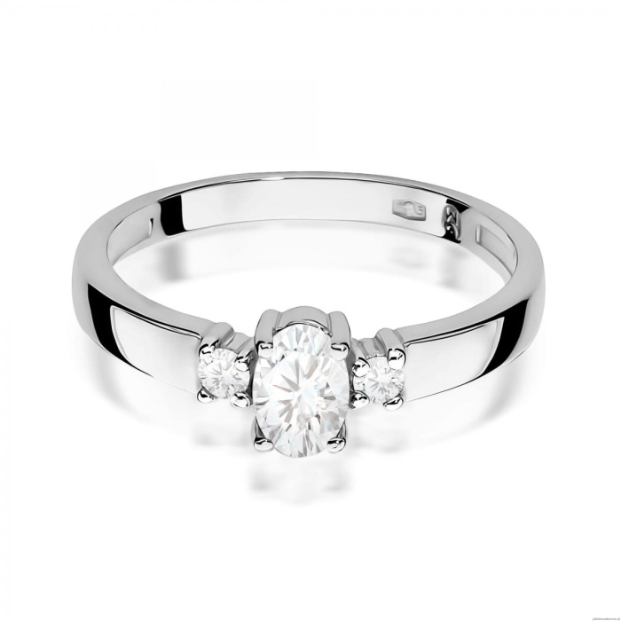 Pierścionek W0264 Diament Laboratoryjny 0,40ct białe złoto