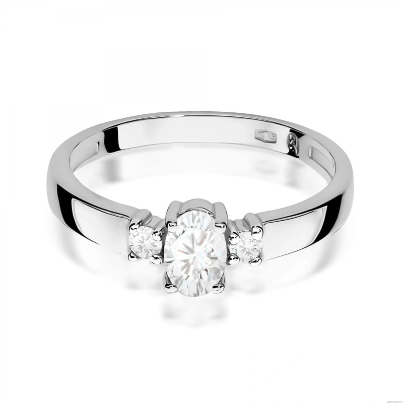 Pierścionek W0264 Diament Laboratoryjny 0,40ct białe złoto