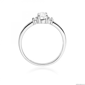 Pierścionek W0264 Diament Laboratoryjny 0,40ct białe złoto