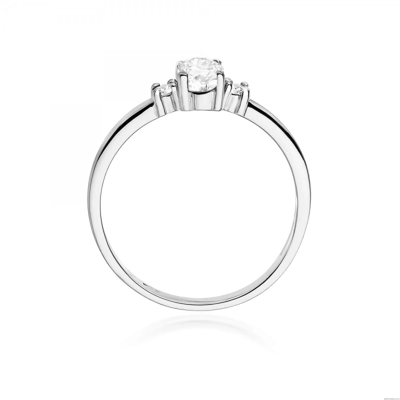 Pierścionek W0264 Diament Laboratoryjny 0,40ct białe złoto