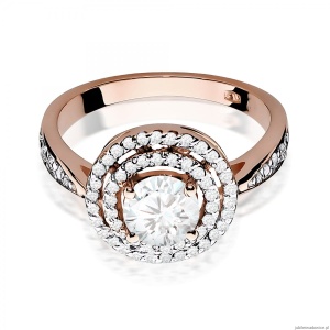 Pierścionek W0274 Diament Laboratoryjny 0,75ct różowe złoto