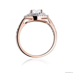 Pierścionek W0274 Diament Laboratoryjny 0,75ct różowe złoto