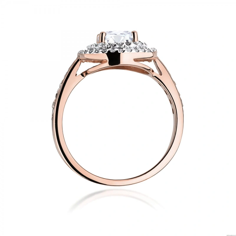 Pierścionek W0274 Diament Laboratoryjny 0,75ct różowe złoto
