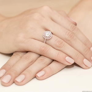 Pierścionek W0274 Diament Laboratoryjny 0,75ct różowe złoto