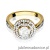 Pierścionek W0274 Diament Laboratoryjny 0,75ct żółte złoto