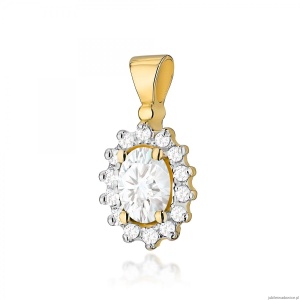 Zawieszka Z0182 Diament Laboratoryjny 0,40ct żółte złoto