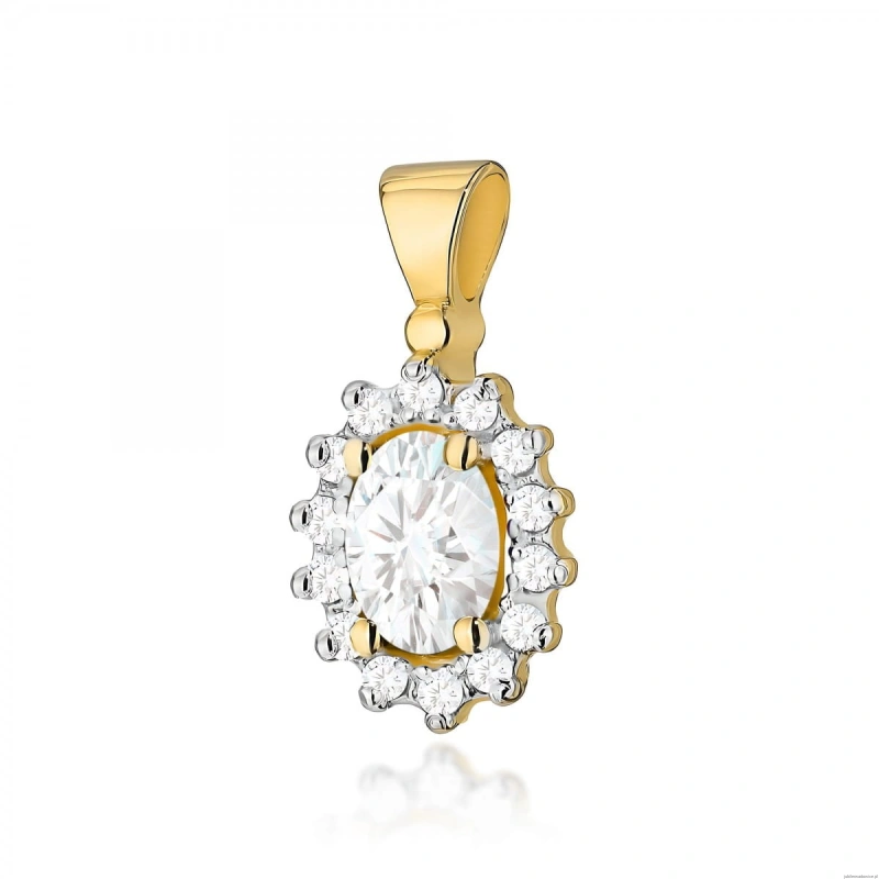 Zawieszka Z0182 Diament Laboratoryjny 0,40ct żółte złoto