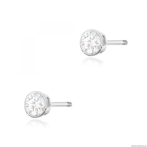 Kolczyki K0067 Diament 2 x 0,10ct białe złoto sztyft zakręcany