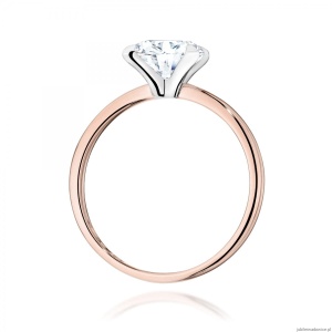 Pierścionek W0688 Diament Laboratoryjny 2,00ct różowe złoto