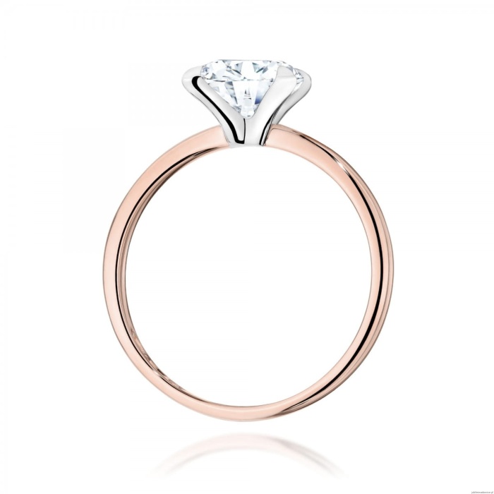 Pierścionek W0688 Diament Laboratoryjny 2,00ct różowe złoto
