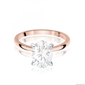 Pierścionek W0688 Diament Laboratoryjny 2,00ct różowe złoto