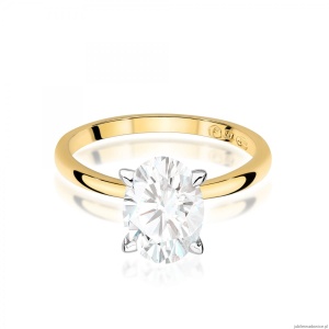 Pierścionek W0688 Diament Laboratoryjny 2,00ct żółte złoto