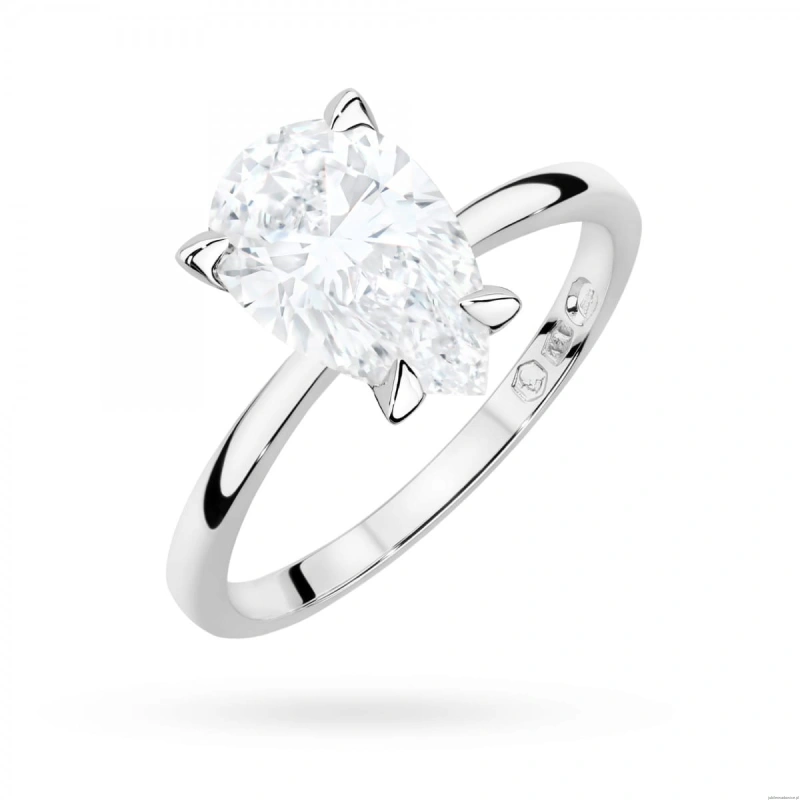 Pierścionek W0689 Diament Laboratoryjny 2,00ct białe złoto