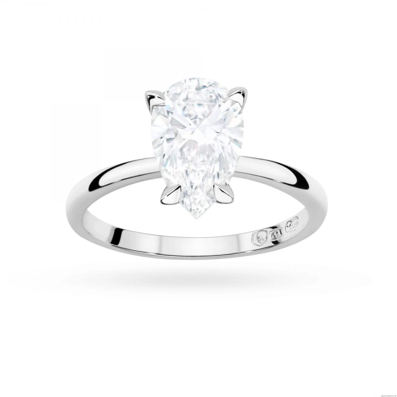 Pierścionek W0689 Diament Laboratoryjny 2,00ct białe złoto