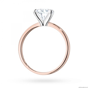Pierścionek W0689 Diament Laboratoryjny 2,00ct różowe złoto