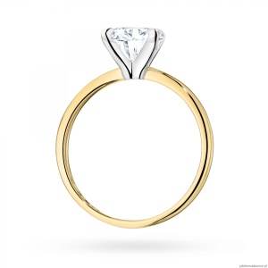 Pierścionek W0689 Diament Laboratoryjny 2,00ct żółte złoto