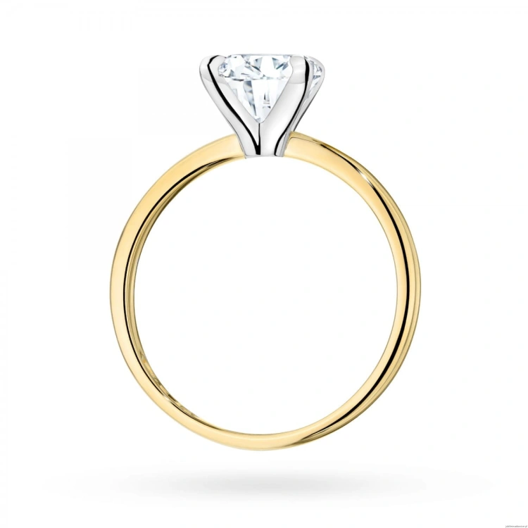 Pierścionek W0689 Diament Laboratoryjny 2,00ct żółte złoto