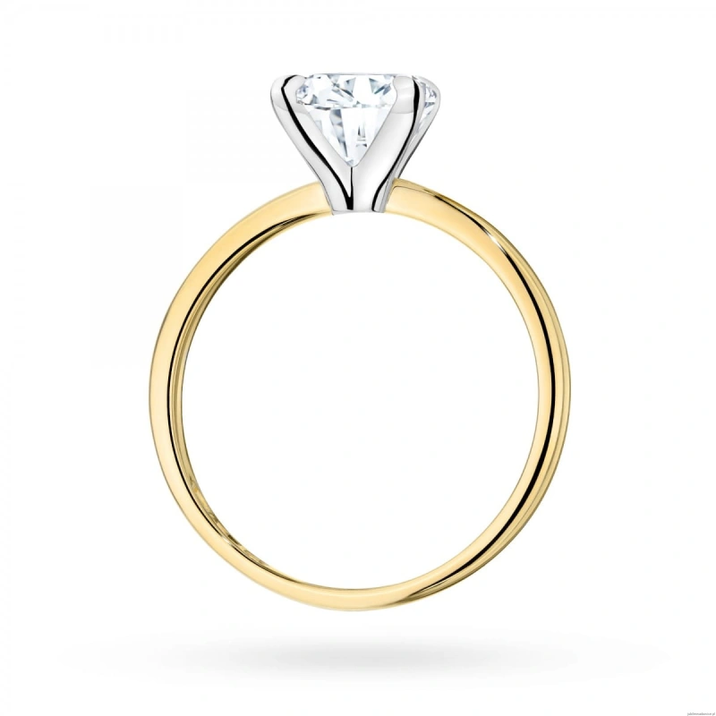 Pierścionek W0689 Diament Laboratoryjny 2,00ct żółte złoto