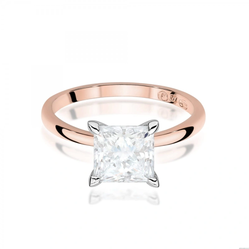 Pierścionek W0690 Diament Laboratoryjny 2,00ct różowe złoto