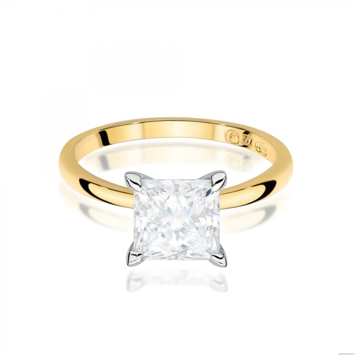 Pierścionek W0690 Diament Laboratoryjny 2,00ct żółte złoto