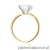 Pierścionek W0690 Diament Laboratoryjny 2,00ct żółte złoto