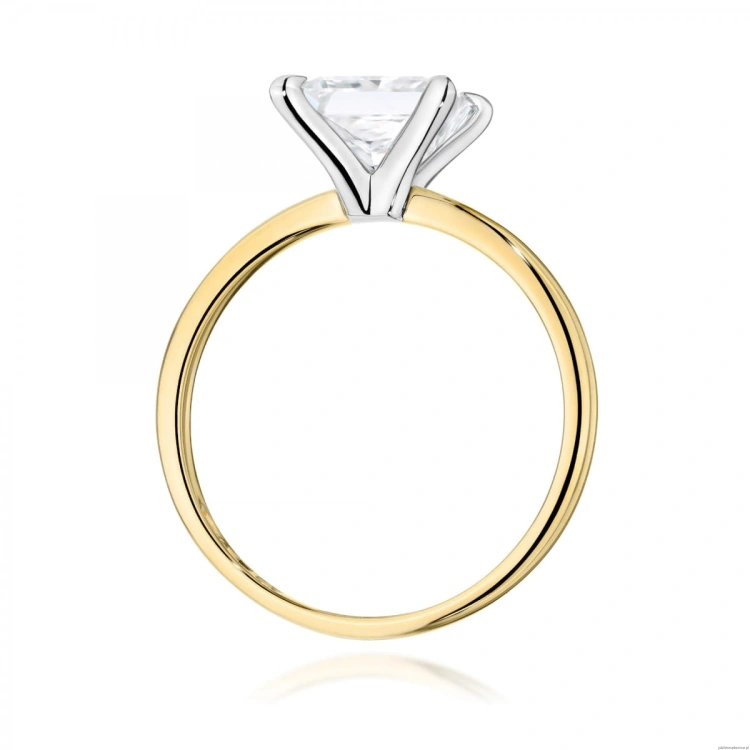 Pierścionek W0690 Diament Laboratoryjny 2,00ct żółte złoto