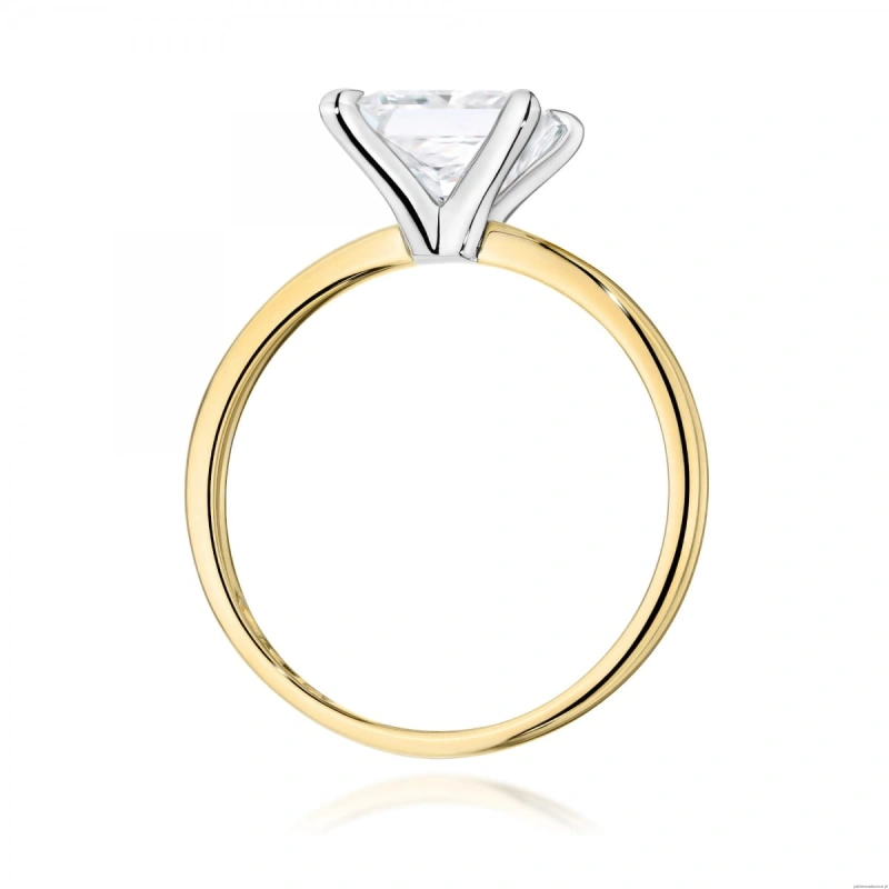 Pierścionek W0690 Diament Laboratoryjny 2,00ct żółte złoto