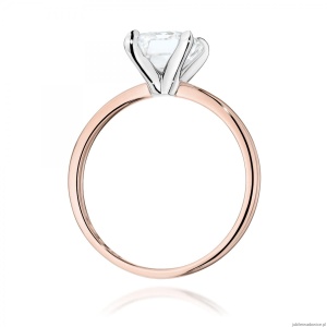 Pierścionek W0691 Diament Laboratoryjny 2,00ct różowe złoto