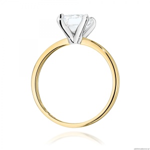 Pierścionek W0691 Diament Laboratoryjny 2,00ct żółte złoto