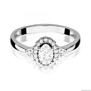 Pierścionek W0312 Diament Laboratoryjny 0,40ct białe złoto