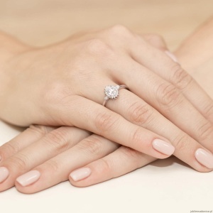 Pierścionek W0312 Diament Laboratoryjny 0,40ct różowe złoto