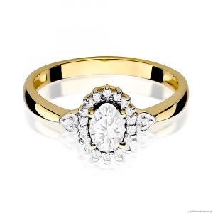 Pierścionek W0312 Diament Laboratoryjny 0,40ct żółte złoto
