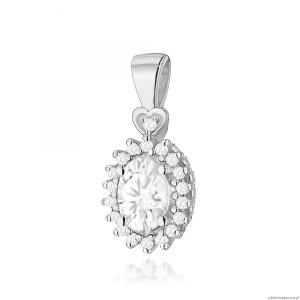 Zawieszka Z0312 Diament Laboratoryjny 0,40ct białe złoto