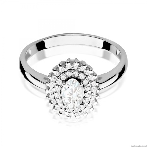 Pierścionek W0303 Diament Laboratoryjny 0,40ct białe złoto