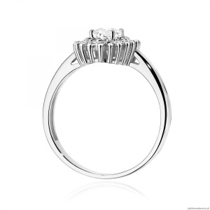 Pierścionek W0303 Diament Laboratoryjny 0,40ct białe złoto