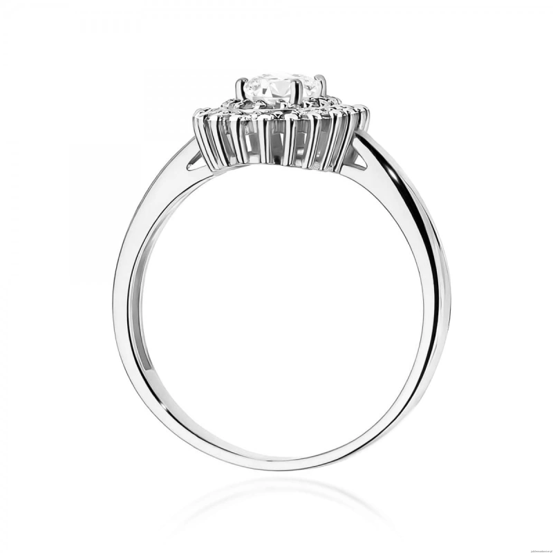 Pierścionek W0303 Diament Laboratoryjny 0,40ct białe złoto
