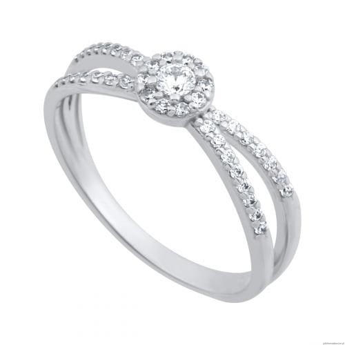 Białe złoto Pierścionki 5900025612552