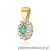 Zawieszka Z0354 Szmaragd 0,40ct żółte złoto