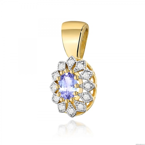 Zawieszka Z0354 Tanzanit 0,40ct żółte złoto