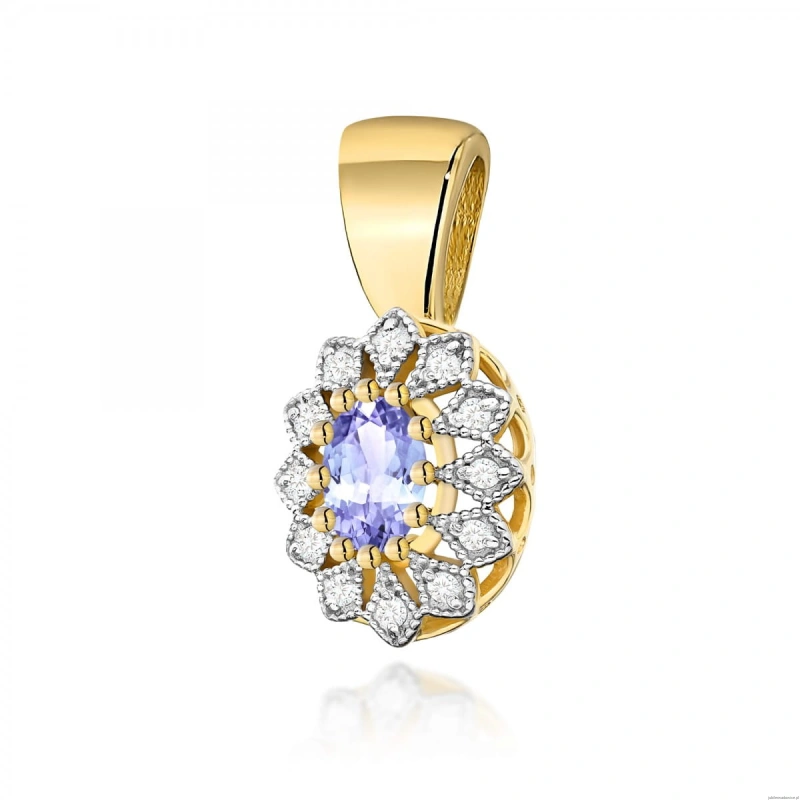 Zawieszka Z0354 Tanzanit 0,40ct żółte złoto