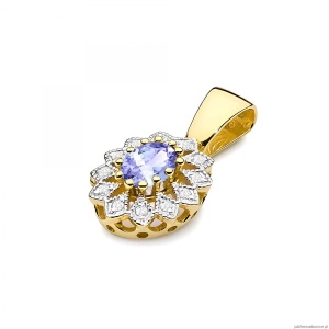 Zawieszka Z0354 Tanzanit 0,40ct żółte złoto